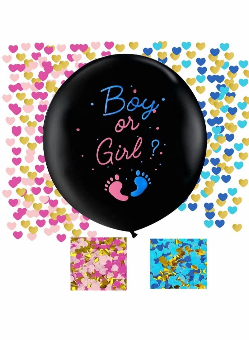Gender Reveal Balloons, 36 Inch Boy or Girl Balloons Decoration - Image 1