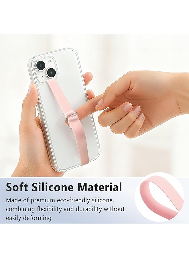 Ba Love 3 Pcs Phone Strap, Multicolor Ultra Slim Silicone Phone Loop, Adjustable Phone Gripper for Back of Phone Grip Holder for Hand Fits Almost All Phone Cases - Image 2