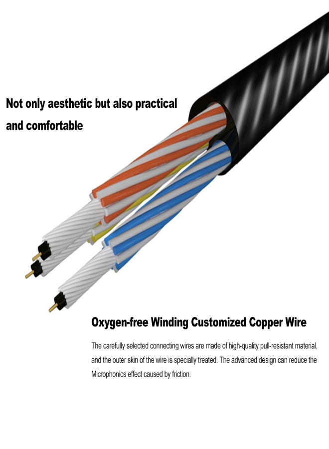 FONGE W3 3.5mm Wired In-ear Earphones Metal Magnetic Earbuds Headphones Sports Headset with In-line Remote Control Microphone Black - Image 5