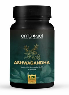 ambrosial High Strength Ashwagandha Root Powder Herbal Supplement With Immunity Support Non-Gmo And Gluten Free, 500 Mg- 120 Capsules  - Image 1