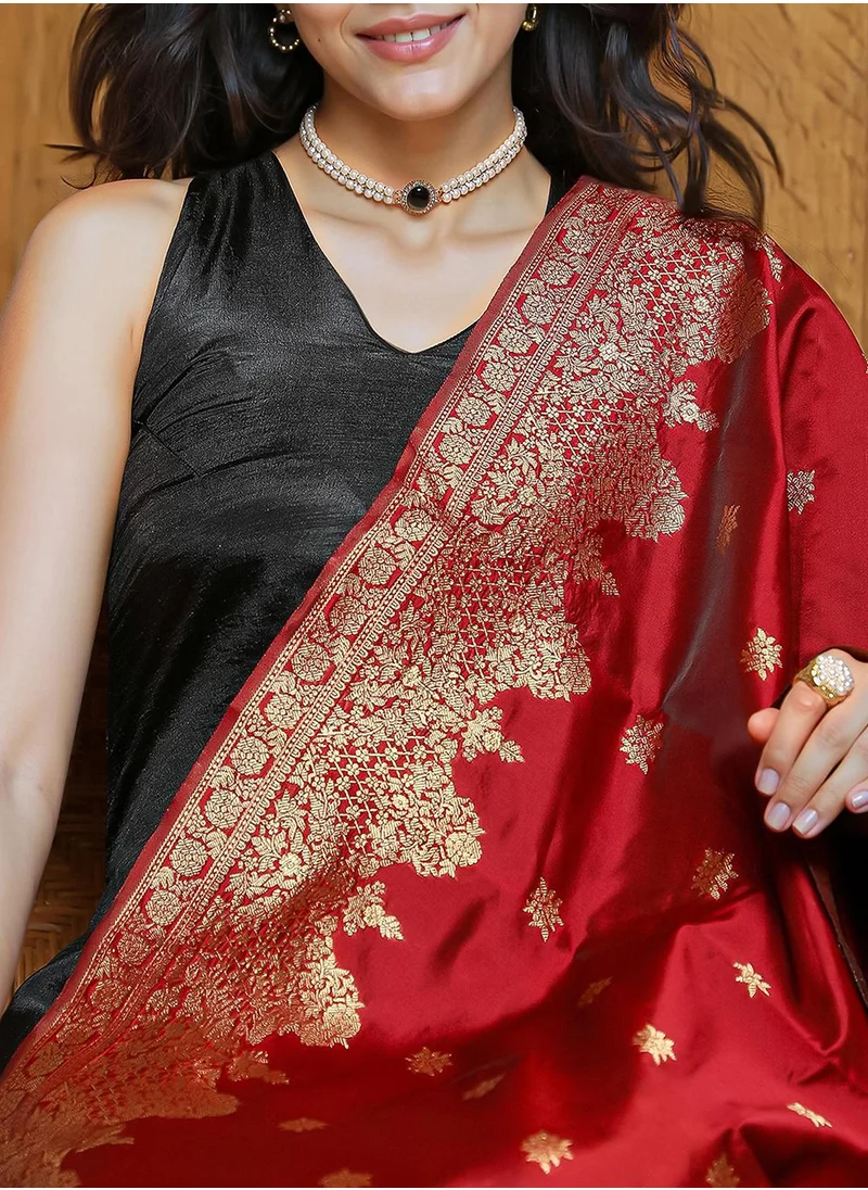 QISSA Women's Onyx Black Contrast Lustre Kurta Set