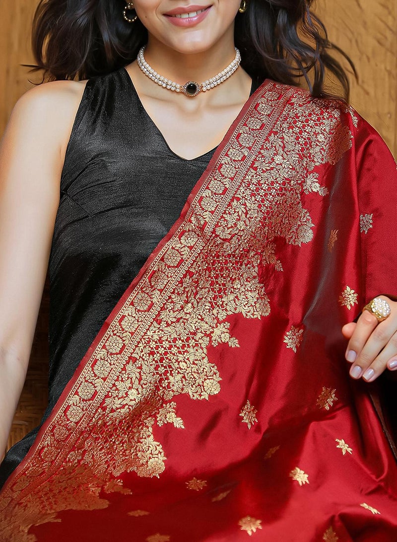  قصة Women's Onyx Black Contrast Lustre Kurta Set  - Image 1