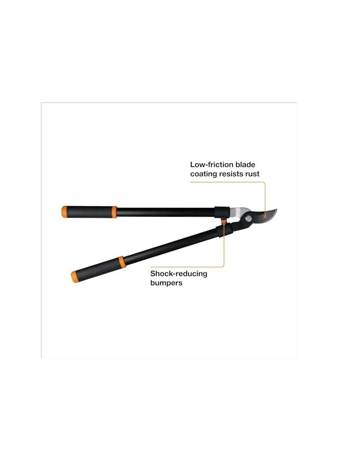 promass Steel Blade Garden Bypass Lopper and Tree Trimmer - Sharp Precision-Ground Steel Blade for Cutting up to 1.5" Diameter - Image 4
