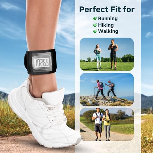 Xxerciz Ankle Band Compatible with Large Fitness Pedometer, Breathable Sport Ankle Band with Transparent Pouch for Step Counter Accessory (Black) - Image 5