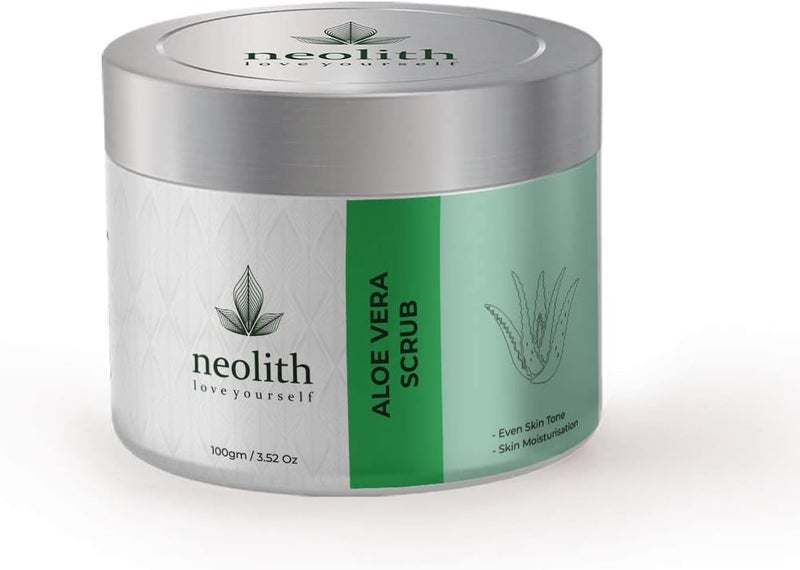 Neolith Aloe Vera Scrub Winter Scrub Exfoliating Face Scrub For Reduce Acne Blackheads Whiteheads Ideal For Dry Dull Skin With Almond Oil Paraben Sulphate Free 100 gm