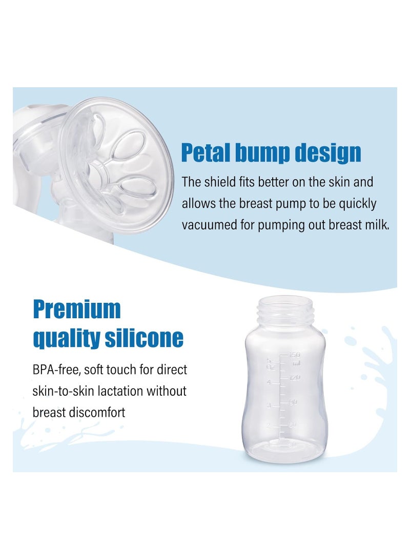 أوريتي مضخة ثدي يدوية، مضخة يدوية سيليكون شفط قابلة للتعديل للرضاعة الطبيعية، صغيرة محمولة يدوي حليب الثدي الماسك رضاعة الأطفال مضخات وملحقات، - Image 2