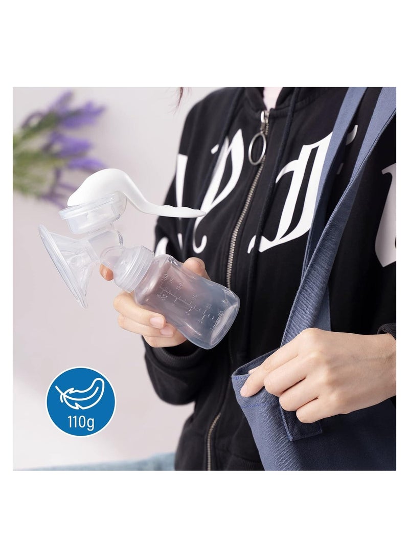 ORiTi مضخة حليب يدوية، مضخة يدوية من السيليكون قابلة للتعديل، مضخة يدوية صغيرة محمولة لالتقاط حليب الثدي وملحقاتها، - Image 3