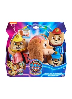 PAW PATROL The Mighty Movie Liberty & Jr. Patroller Feature Plush Toy Set (Pack Of 4)  - Image 3