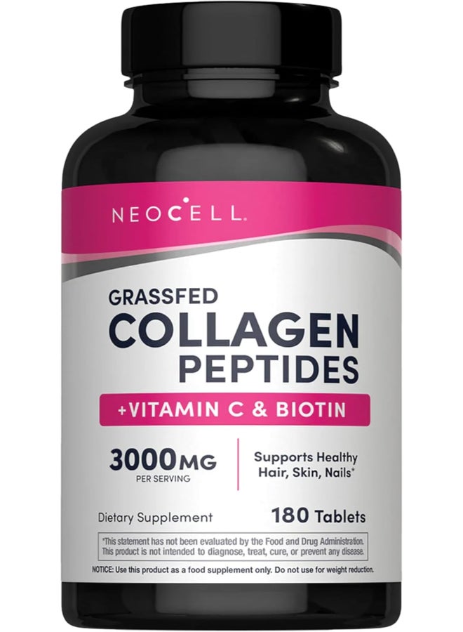NEOCELL Super Collagen + Vitamin C + Biotin 180 Tablets - Image 1