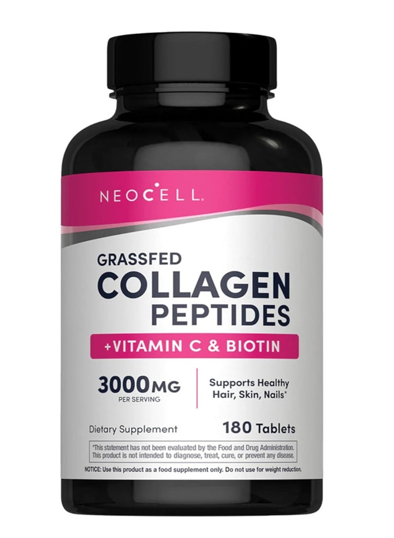 NEOCELL Super Collagen + Vitamin C + Biotin 180 Tablets - Image 1