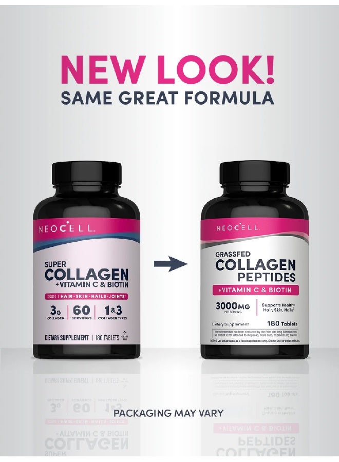 NEOCELL Super Collagen + Vitamin C + Biotin 180 Tablets - Image 3