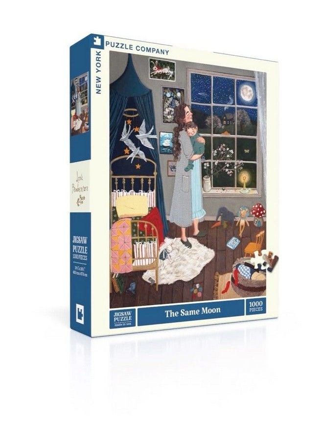New York Puzzle Company - Loré Pemberton The Same Moon 1000 Piece Jigsaw Puzzle - Image 1