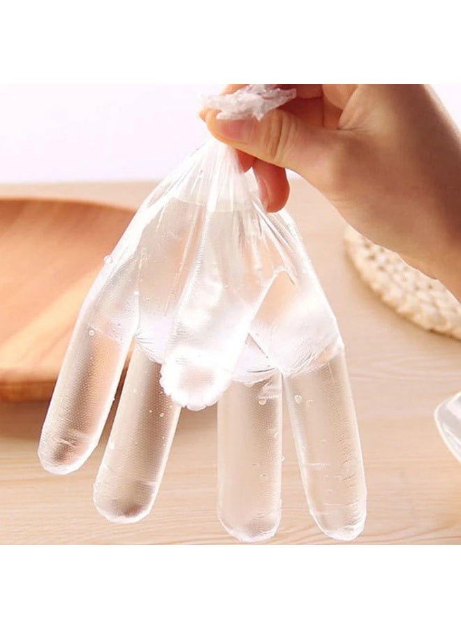 Clear Gloves (500 Pieces) – Food Safe, Powder-Free, Latex-Free Plastic Gloves for Food Handling, Cleaning, Hair Coloring, and Everyday Use – Ambidextrous, One-Size-Fits-Most, Comfortable Fit for Kitchen, Salon, or Household Tasks - Image 5