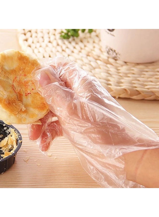 Clear Gloves (500 Pieces) – Food Safe, Powder-Free, Latex-Free Plastic Gloves for Food Handling, Cleaning, Hair Coloring, and Everyday Use – Ambidextrous, One-Size-Fits-Most, Comfortable Fit for Kitchen, Salon, or Household Tasks - Image 2