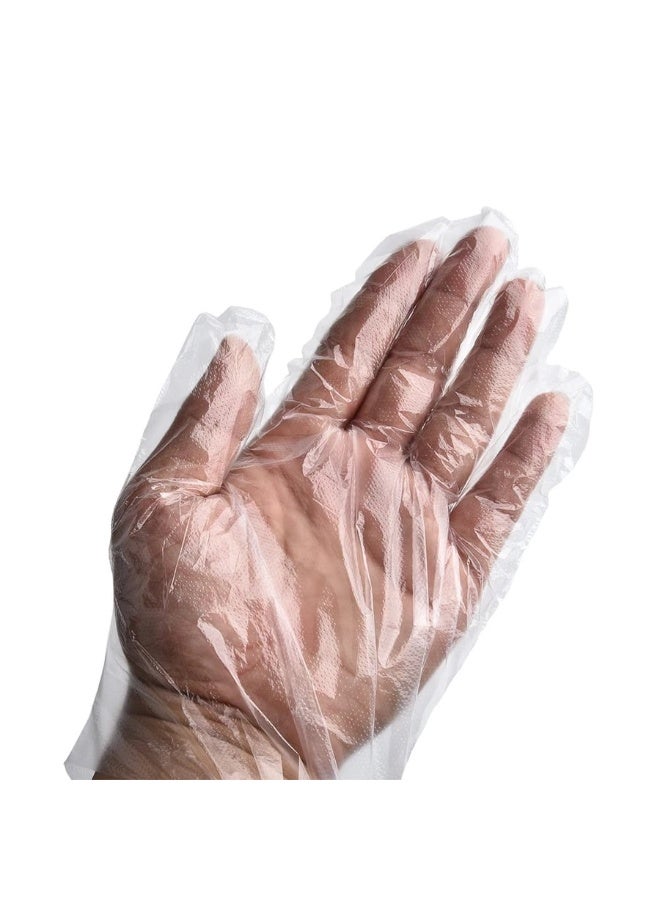 Clear Gloves (500 Pieces) – Food Safe, Powder-Free, Latex-Free Plastic Gloves for Food Handling, Cleaning, Hair Coloring, and Everyday Use – Ambidextrous, One-Size-Fits-Most, Comfortable Fit for Kitchen, Salon, or Household Tasks - Image 3