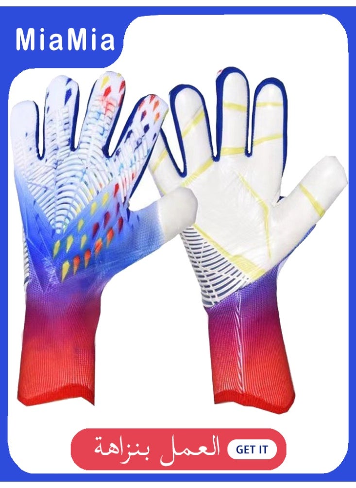 Miamia Soccer Goalkeeper Gloves, Youth Adult Soccer Goalkeeper Gloves, High Performance Goalkeeper Gloves, Breathable Soccer Gloves, 4+3mm Super Grip, For Toughest Saves, Training And Matches size9#  - Image 1