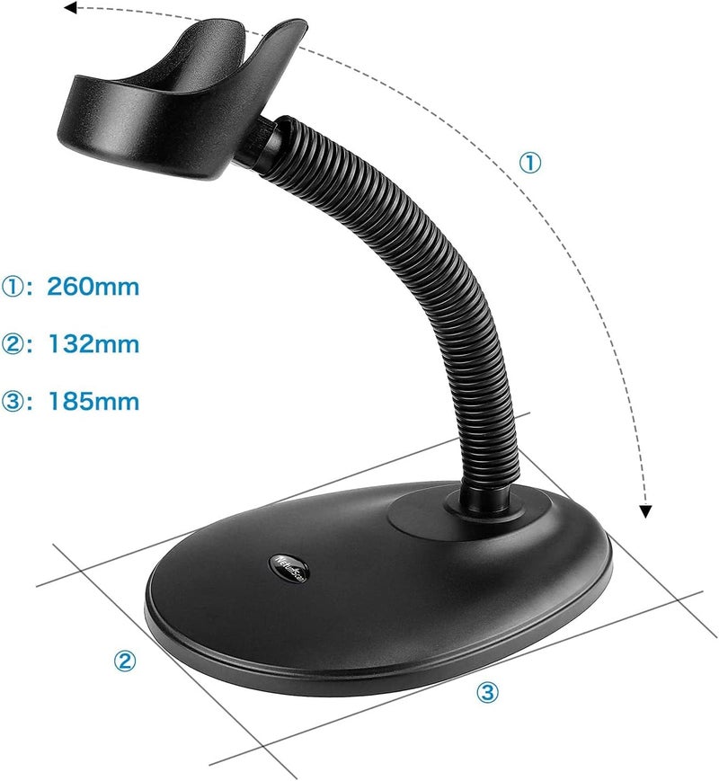 NetumScan Wireless Barcode Scanner Automatic 2.4G USB Barcode Reader with Hands-Free Adjustable Stand Compatible with PC Computers Mac Windows Laptops NSI6-X - Image 4