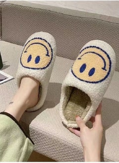 نيبمينينت شبشب غرفة نوم بتصميم وجه مبتسم أبيض / أصفر  - Image 2