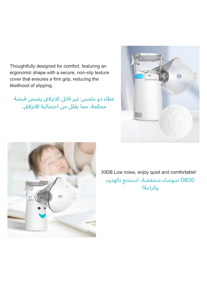 Nebulizer, Portable Mini Vaporizer, Handheld Nebulizer, Travel Nebulizer for Adults and Kids, Steam Net Inhaler