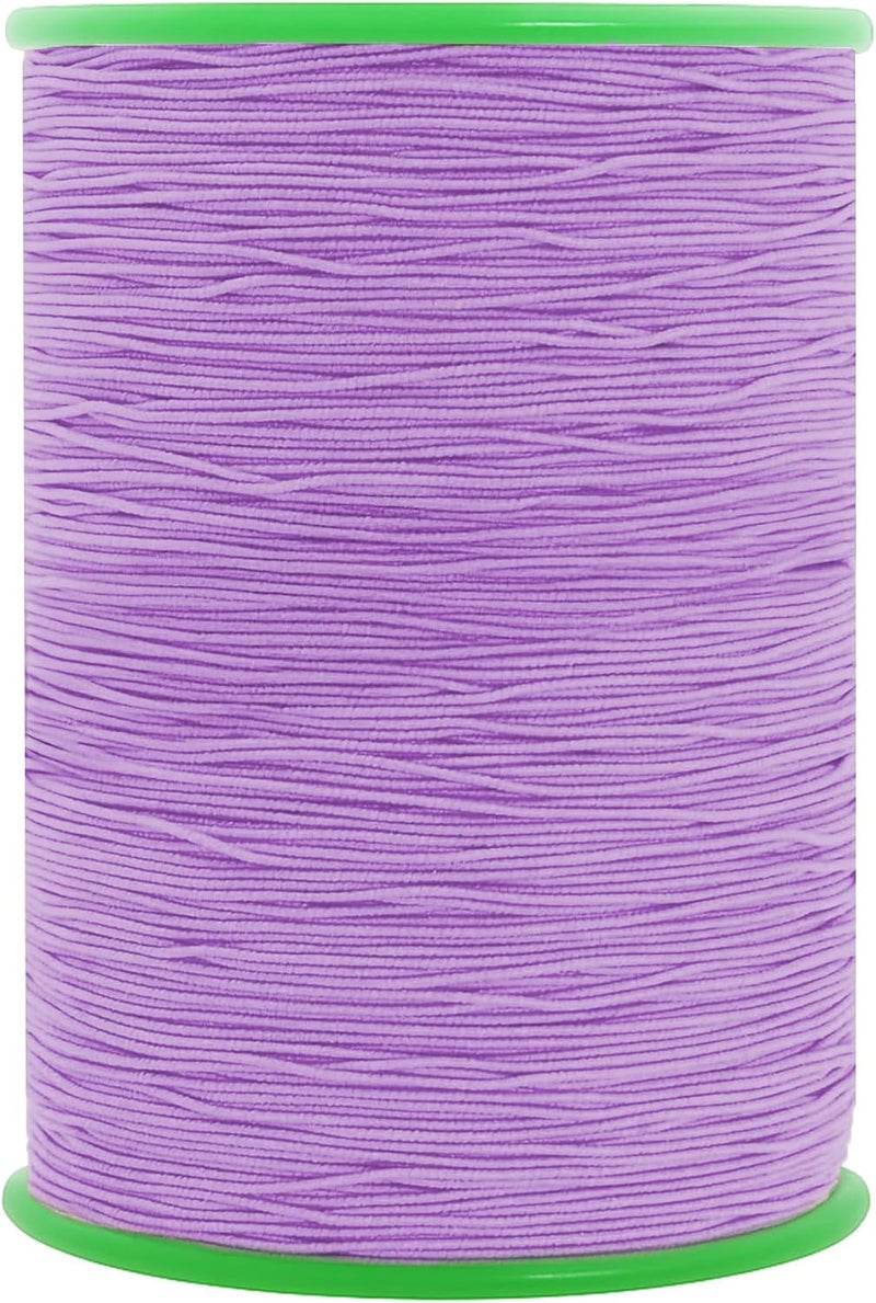Mandala Crafts Lilac Shirring Elastic Thread for Sewing, Knitting, Smocking, and DIY Crafts - 546 Yards 0.6mm Fine Thin Stretch Thread for Sewing Machines - Image 1
