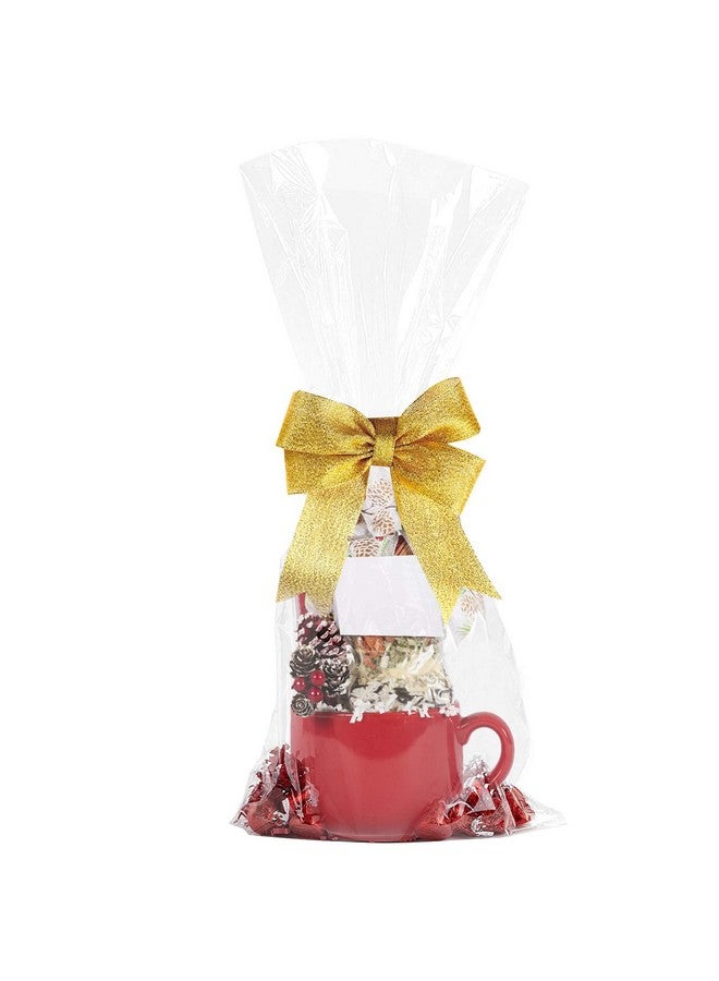 Morepack أكياس سيلوفان 10X20 بوصة 20 قطعة أكياس هدايا سيلوفان للسلال الصغيرة والأكواب والهدايا - Image 1