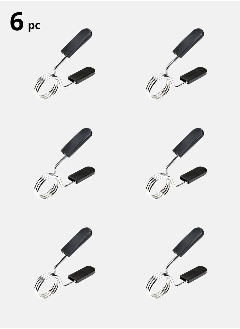 KANGAROO Clips suitable for soft dumbbell handles or standard barbells (Pack of 6) 