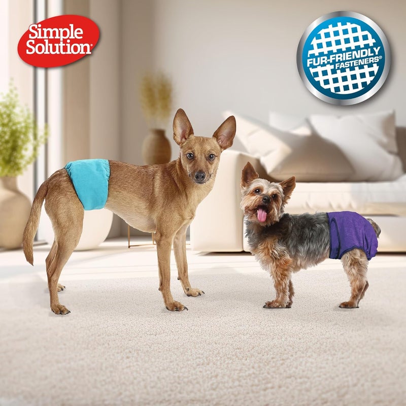 Simple Solution Washable Female Dog Diaper, Blue Green, X-Small - Image 5