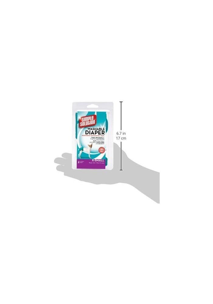 Simple Solution Washable Female Dog Diaper, Blue Green, X-Small - Image 4