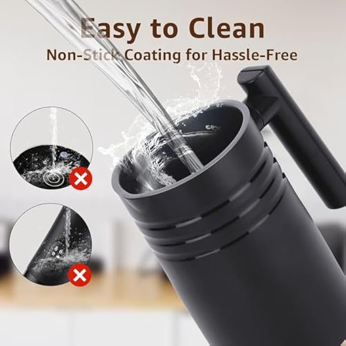 AMINAC Milk Frother Electric 4 In 1 Milk Steamer118Oz350Ml Automatic Warm And Cold Frother For Coffee Latte Cappuccino Macchiato Hot Chocolate - Image 5