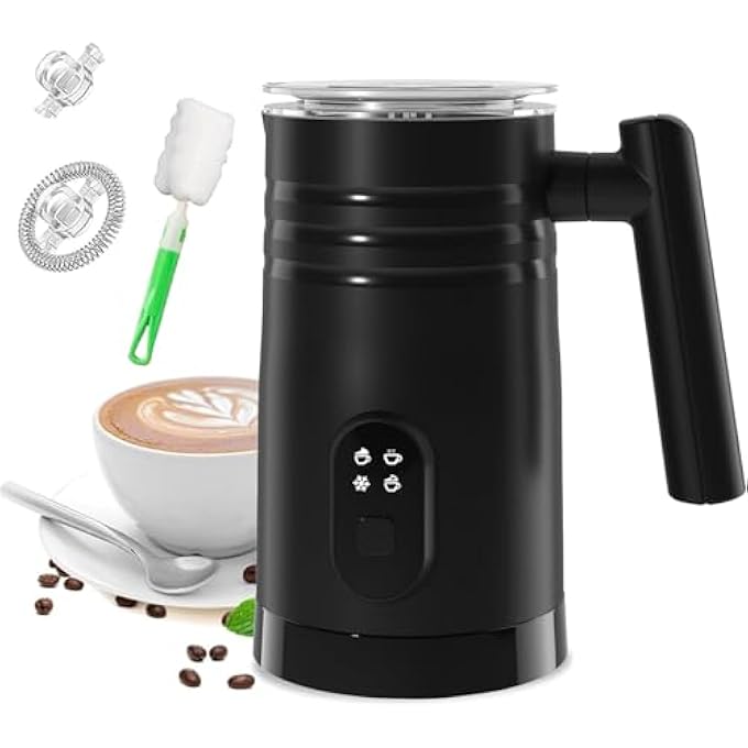 AMINAC Milk Frother Electric 4 In 1 Milk Steamer118Oz350Ml Automatic Warm And Cold Frother For Coffee Latte Cappuccino Macchiato Hot Chocolate - Image 2