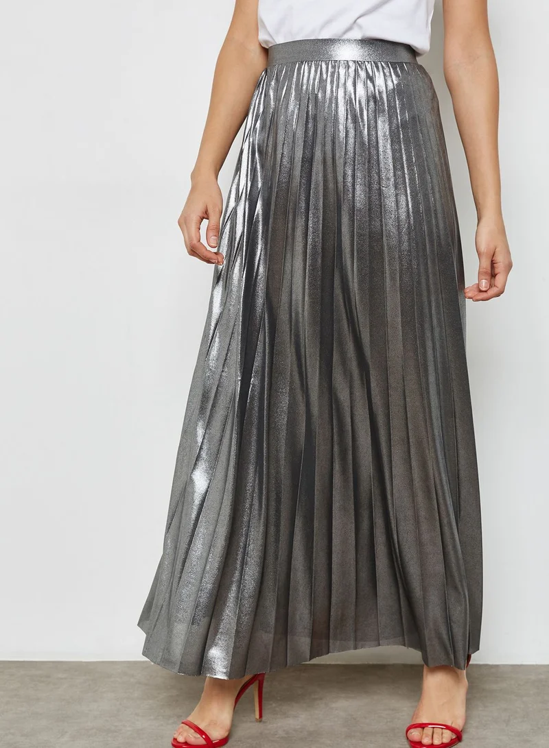 Wallis Pleated Maxi Skirt