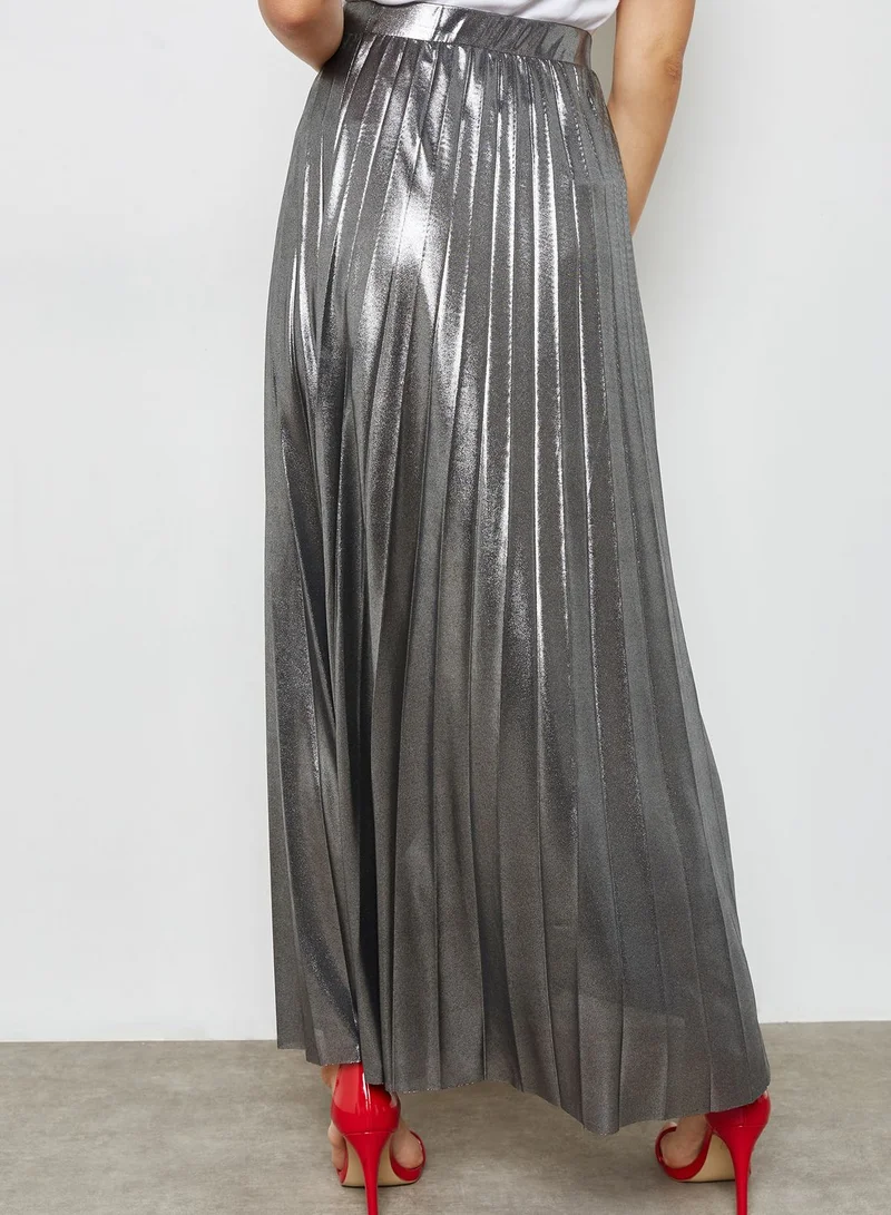 Wallis Pleated Maxi Skirt