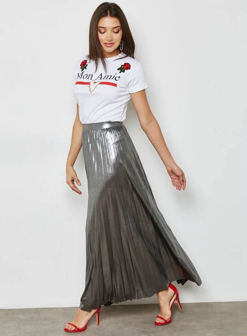 Wallis Pleated Maxi Skirt