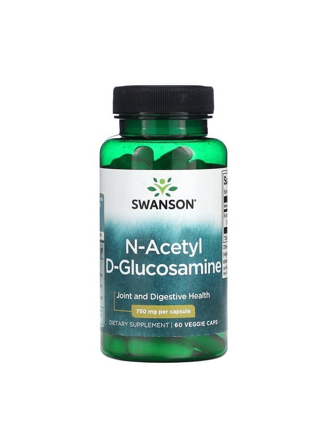 N-أسيتيل D-غلوكوزامين، 750 ملغ، 60 كبسولة نباتية