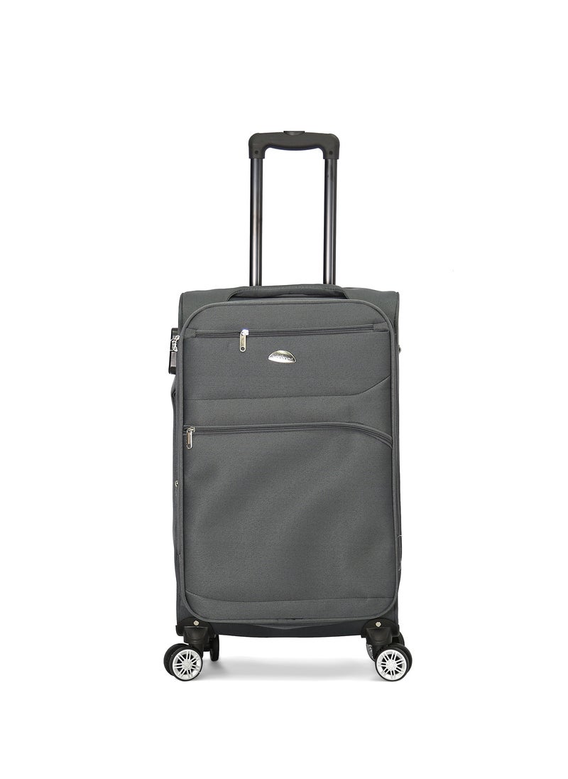 GIORDANO - Giordano Softside Luggage Trolley  4 PCS Set ,Grey - Image 1