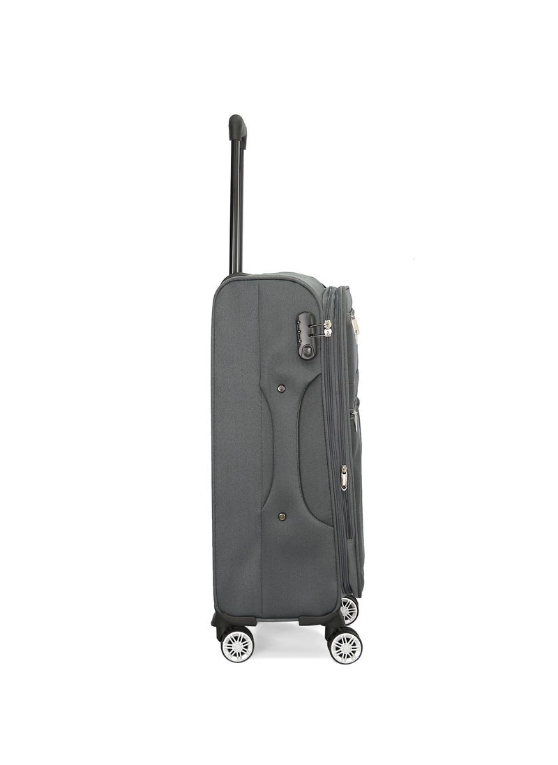 GIORDANO - Giordano Softside Luggage Trolley  4 PCS Set ,Grey - Image 1