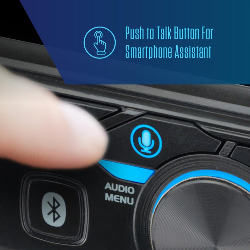 JENSEN MPR210 7 Character LCD Single DIN Car Stereo Radio | Push to Talk Assistant | Bluetooth Hands Free Calling & Music Streaming | AM/FM Radio | USB Playback & Charging | Not a CD - Image 4