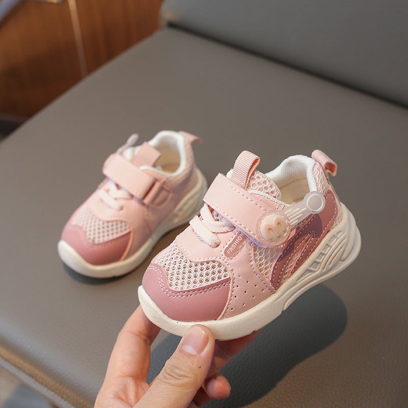 Mesh Sneakers Lightweight Flexible Sole Walking Shoes For Kids Indoor And Outdoor Activities - Image 1