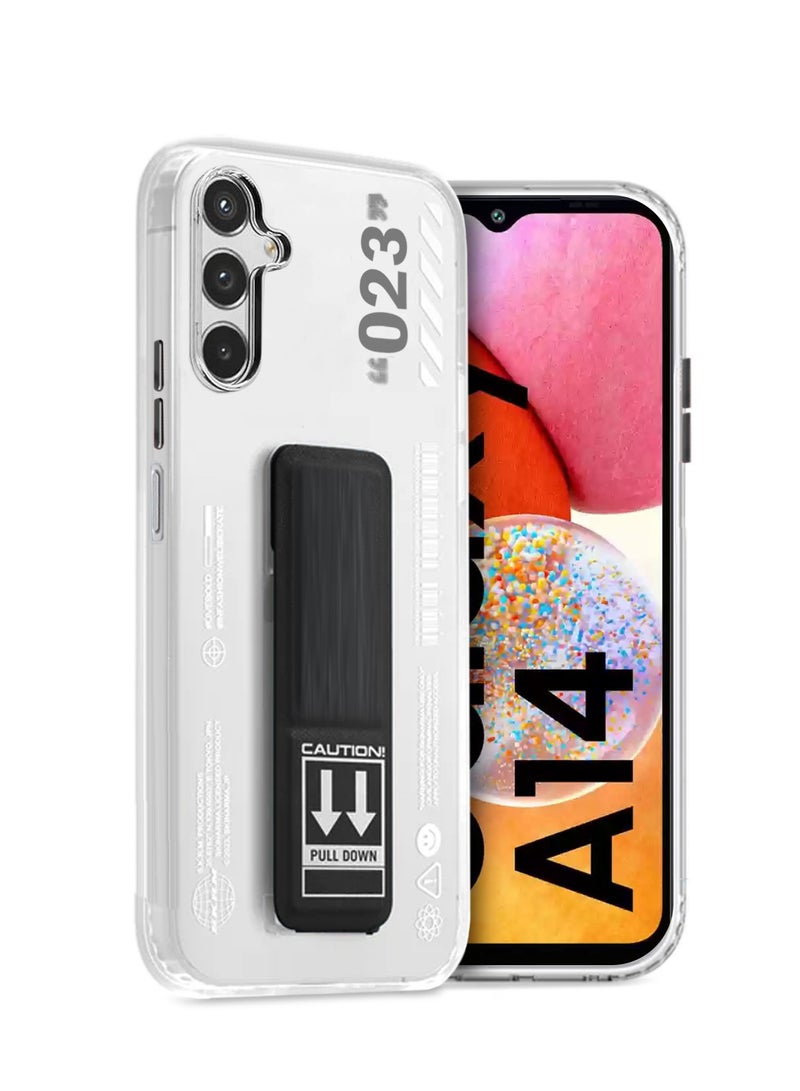 Wtech TPU Hand Grip Air Pillow Case Cover For Samsung Galaxy A14 4G / 5G 2023 Clear/Black