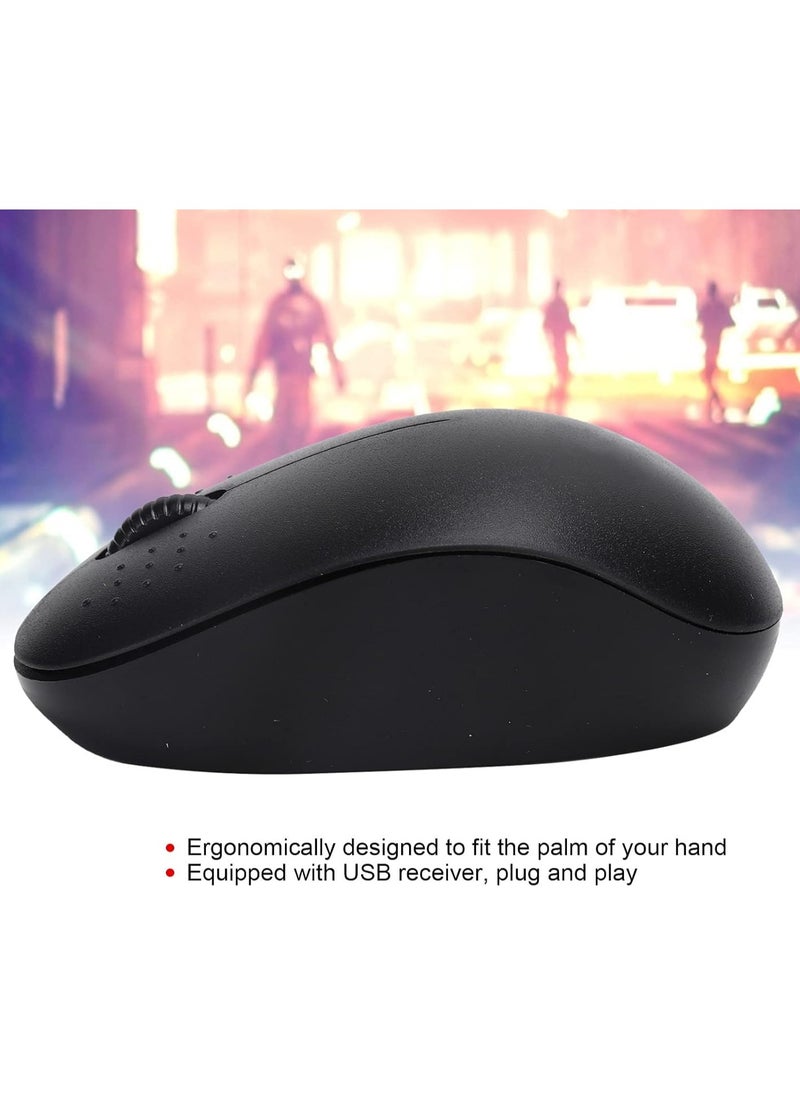 Micro - 2.4G Wireless Mouse,Ergonomic Design Optical Mouse,Plug And Play Gaming Mouse,Plug-in Optical Desktop Computer External Device with USB Receiver,for Computer - Image 1