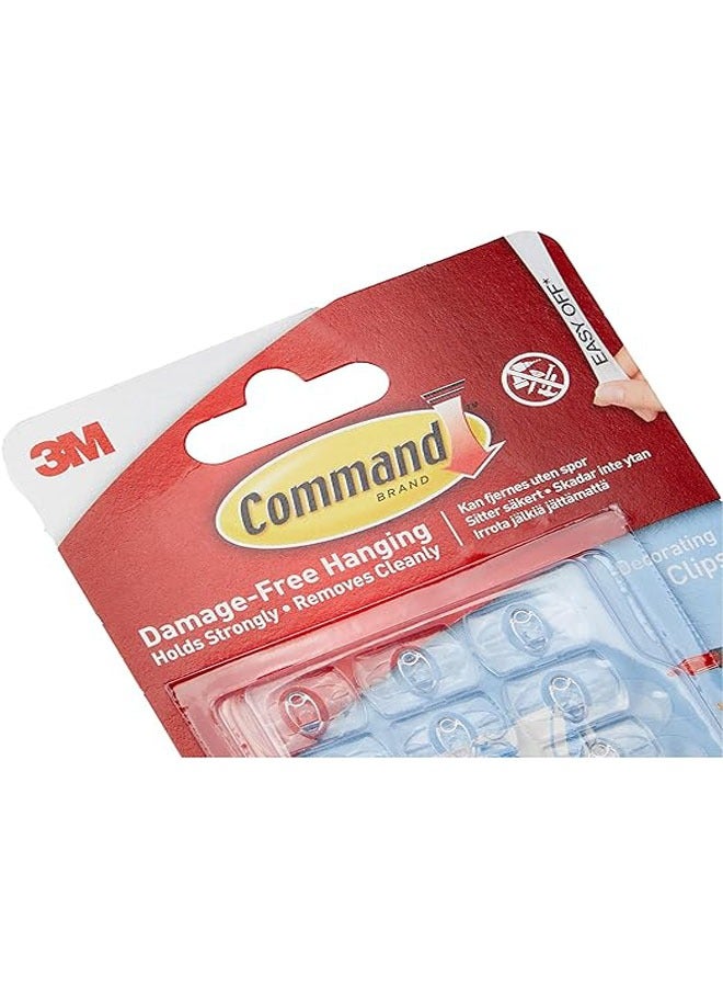Command Decorating Clips, Clear Color, Decorate Damage-Free, 20 Clips And 24 Strips/Pack - Image 2