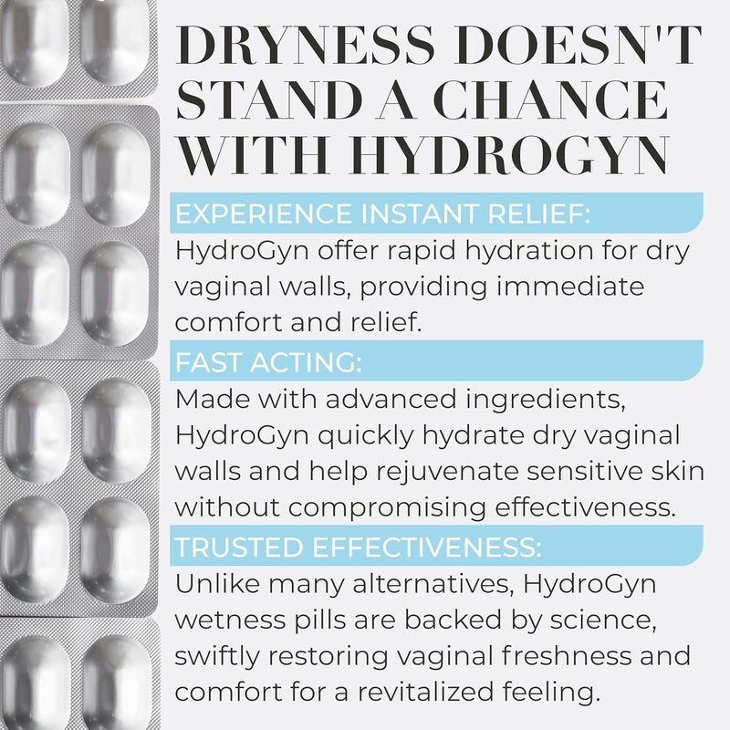 Terramed Just Think Comfort Hydro GYN Vaginal Moisture Support Capsules  Feminine Care for Vaginal Health  Slippery Elm for Women  Oral Capsules for Womens Wellness pH Balance Vaginal Dryness - Image 3