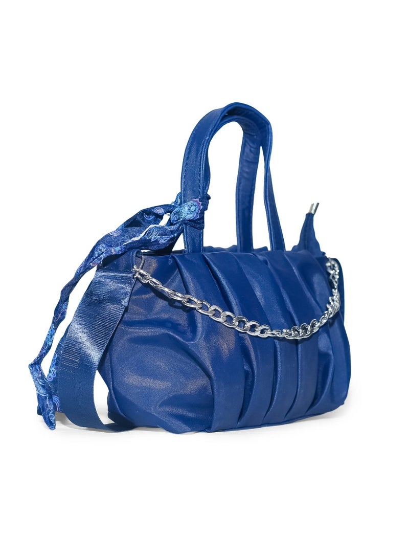 شنطة حريمي 2 في 1 يد وكروس – خامة ضد الميه بسلسلة معدن شيك - Image 5