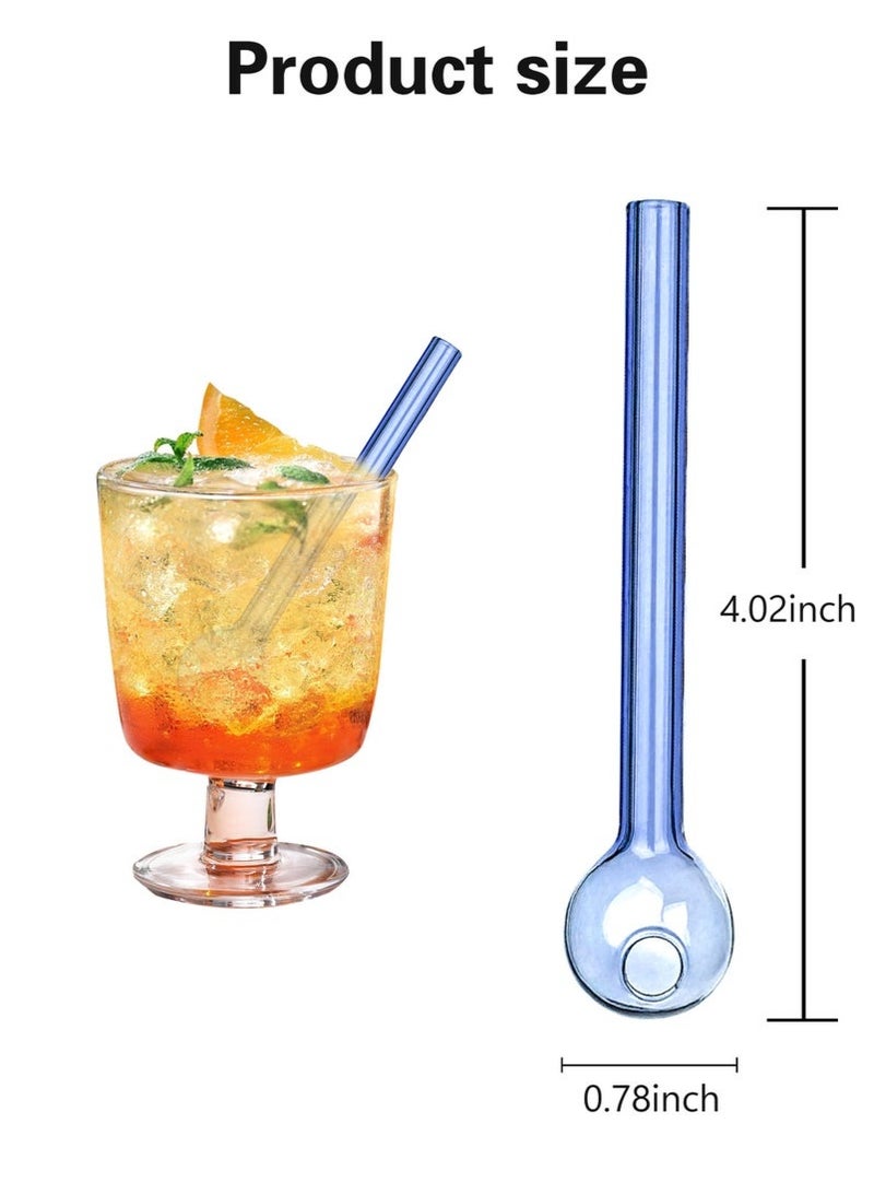SHAOZHEN Breakproof Glass Straws - Durable Reusable Glass Straws 8 Pack with 1 Cleaning Brush for Drinks, Herbs, Smoothies, Aromatherapy（Multi-Color） - Image 2