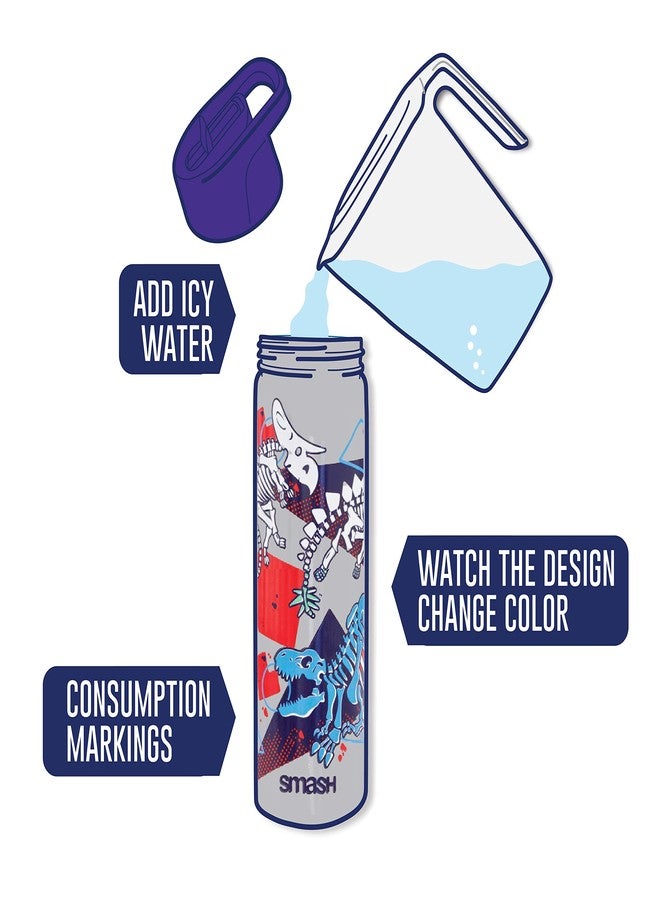 Smash Stainless Steel Color Change Water Bottle 25.3 fl oz - Dinosaur - Image 2