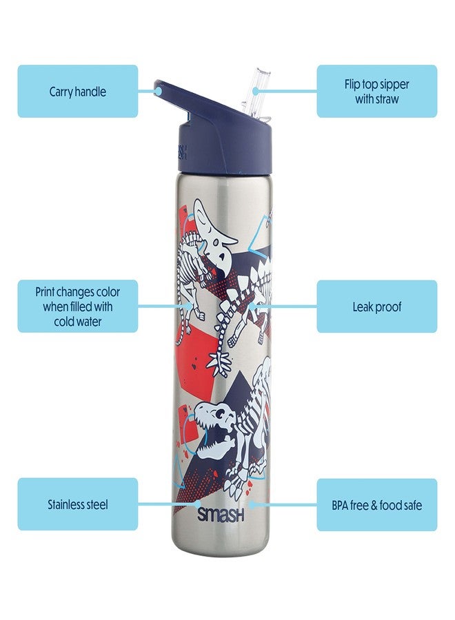 Smash Stainless Steel Color Change Water Bottle 25.3 fl oz - Dinosaur - Image 5