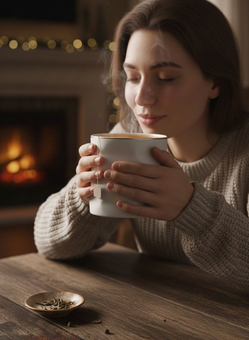 TechDot Coffee Mug, Ceramic Geometric Coffee Mug, Modern Minimalist Design, Luxury Gold Rim Accent, Unique Diamond Texture, Premium Stoneware Cup, Versatile Tea,Coffee and Espresso Cup, Hot or Cold Beverages, Perfect for Home, Office, or Gifting (12oz) - Image 5