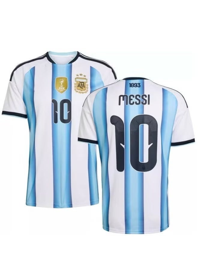 الأرجنتين قميص الأرجنتين الرئيسي لعام 2026 رقم 10 ميسي نسخة المعجبين، قميص كرة القدم هدية للمعجبين والأصدقاء - Image 2