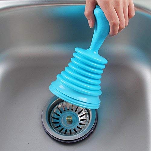 VENJA (LABEL) VENJA (LABEL) Drain Plunger Unblocker | Toilet Bathroom Kitchen Drain Sink Plunger Unblocker Dredging Pipe | Wash Basin Blockage Cleaning Tool (Multicolor)  - Image 1