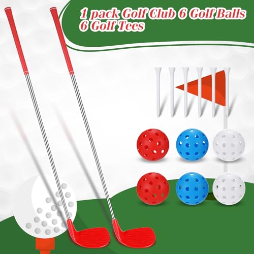 Realspring 36 Backyard Golf Club Set with Oversize Heads Golf Club for Home Backyard Bucket Game Chipping Clubs Outdoor Indoor Training Practice Gift for AdultsRed L36 Inch2 Pack - Image 5